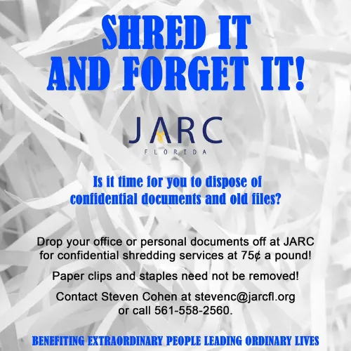 Sachs Sax Caplan Partners with JARC FL to Create Shredding Department in JARC's Community Works Program