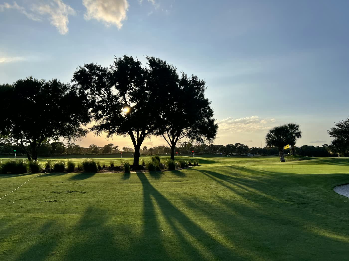 South Florida golf and country club at golden hour
